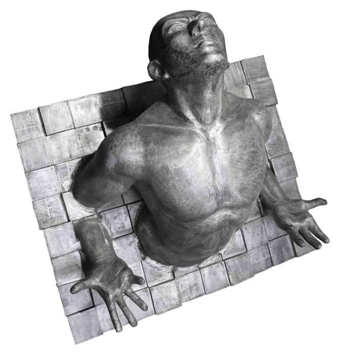 Statue, Figure Man out of the wall