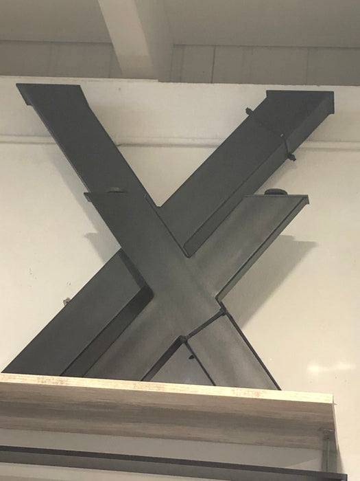 Table Stand X- Form Black Steel