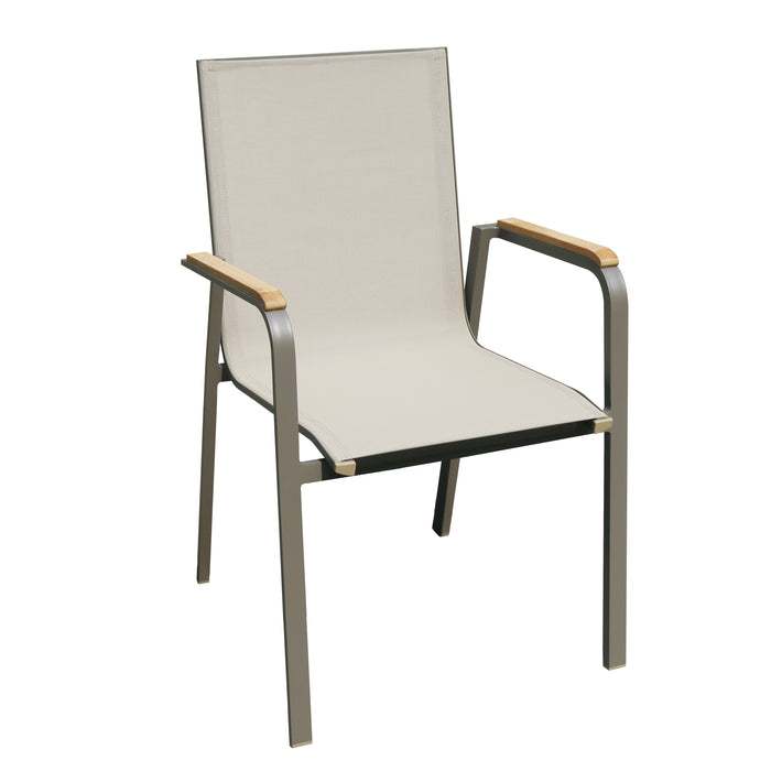 Rainbow Chair with teak armrest